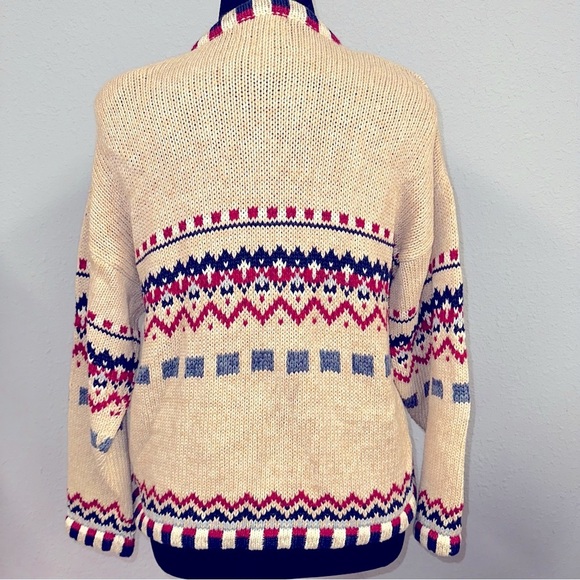 Women’s vtg Heirloom Collectibles teacher Americana cardigan sweater sz L - Picture 8 of 11